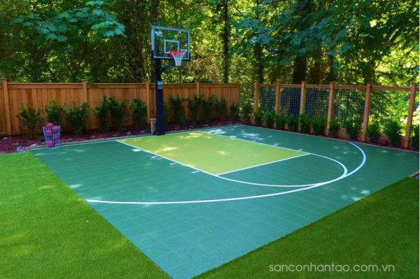 cỏ nhân tạo sân bóng rổ